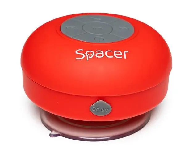Boxa Portabila Spacer Ducky, 3W, Bluetooth, Microfon (Rosu)