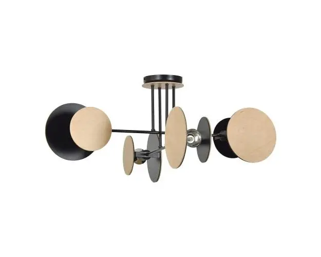 Lustra ADVITI Rita AD-LD-6320BE27, E27, 4 x 60W, Negru/Maro