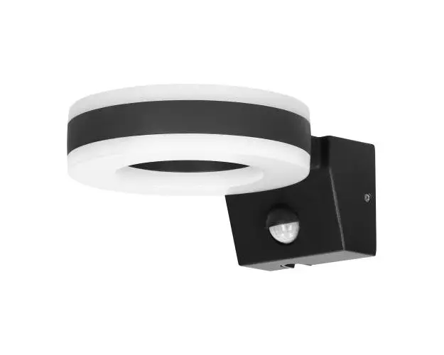 Aplica de gradina ADVITI Howlit AD-OP-6205BLPMR4, 20W, LED SMD, 1800lm, IP65, 4000K, senzor de miscare si crepuscular, detectie 140 , Negru