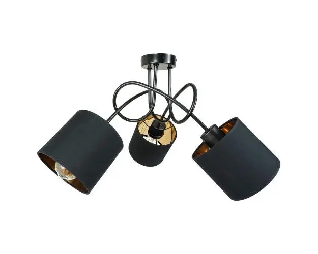 Lustra ADVITI Vigo AD-LD-6355BE27T, E27, 3 x 60W, Negru