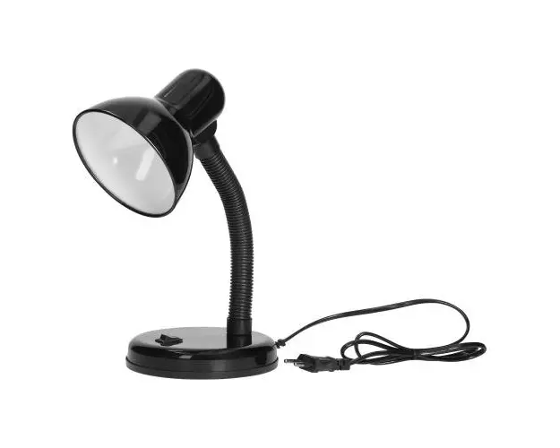 Lampa de birou VIRONE FUPI DL-4/B, E27, 40 W, IP20, cablu 1 m, brat flexibil, Negru