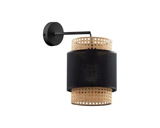 Aplica de perete ADVITI Lana 1P AD-LD-6236BE27T, 60W, E27, Negru/Maro