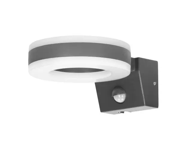 Aplica de gradina ADVITI Howlit AD-OP-6205GLPMR4, 20W, LED SMD, 1800lm, IP65, 4000K, senzor de miscare si crepuscular, detectie 140 , Gri