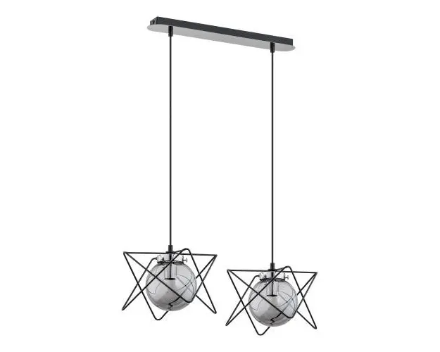 Corp de iluminat suspendat ADVITI Corrado 2p AD-LD-6212GGE14S, E14, maxim 2 x 40W, Crom