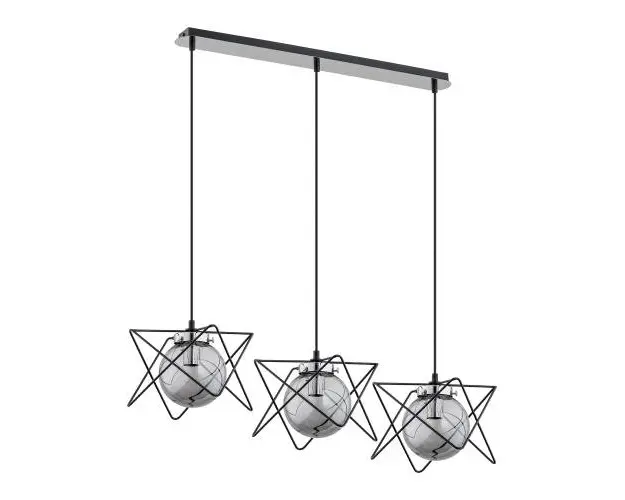 Corp de iluminat suspendat ADVITI Corrado 3p AD-LD-6213GGE14S, E14, maxim 3 x 40W, Crom