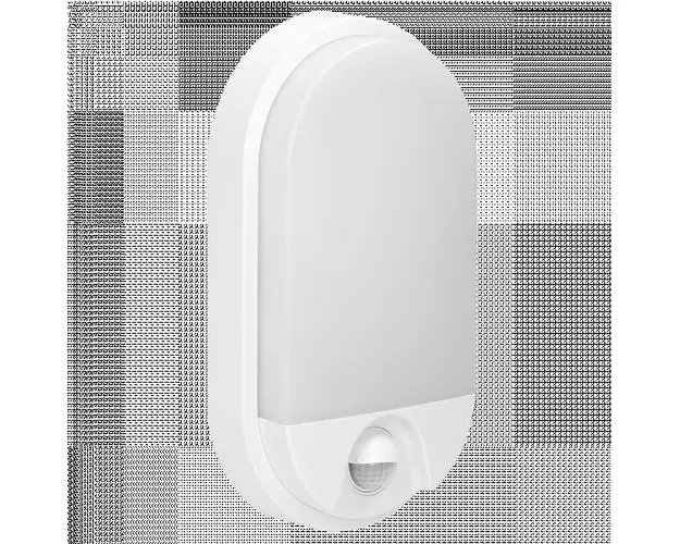 Aplica exterior ovala cu senzor 15W 1100lm IP54 4000K, Alb