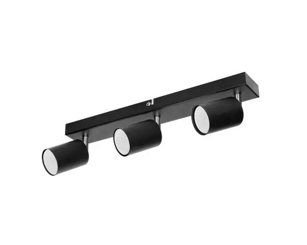 Bara spot ADVITI Doa Sp3 AD-OP-6195BGU10, 3x50W, GU10, IP20, reglare directie lumina, instalare tavan/perete, Negru