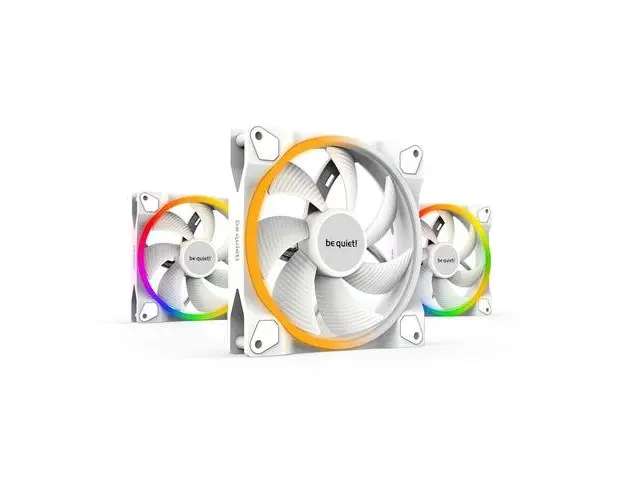 Set 3 ventilatoare be quiet! LIGHT WINGS WHITE, 140mm, PWM, ARGB (Alb)