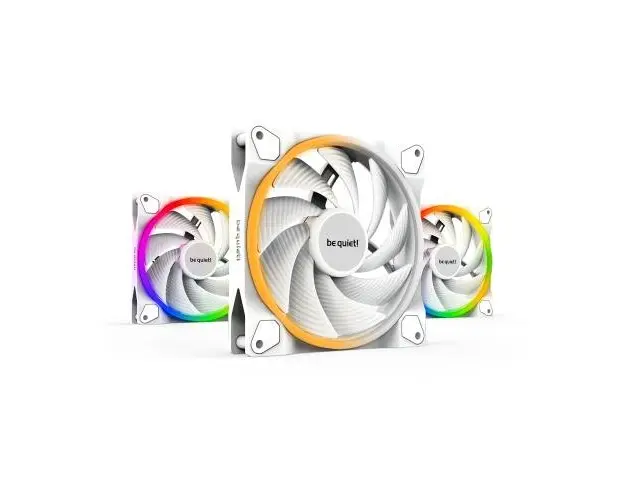 Set 3 ventilatoare be quiet! LIGHT WINGS WHITE, 140mm, PWM, ARGB (Alb)