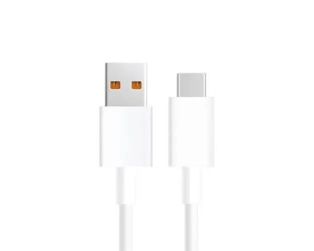 Cablu de date Xiaomi 6A, USB Type-A, USB Type-C, 1 m (Alb)