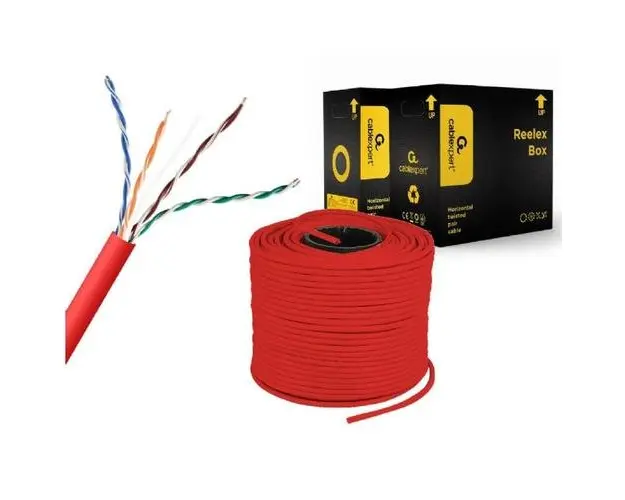 Rola UTP GEMBIRD UPC-5004E-SOL-R, Cat5e, 305m (Rosu)