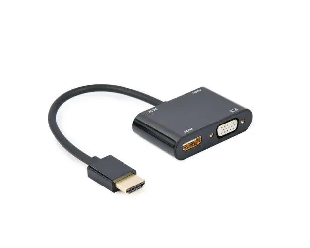 Adaptor Gembird A-HDMIM-HDMIFVGAF, HDMI, VGA, 4K/30Hz (Negru)