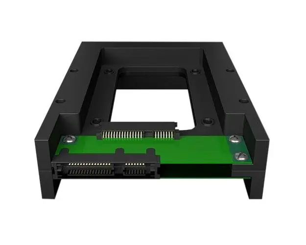 Rack intern Icy Box pentru HDD/ SSD 2.5 inch convertibil la 3.5 inch, SATA III, Negru