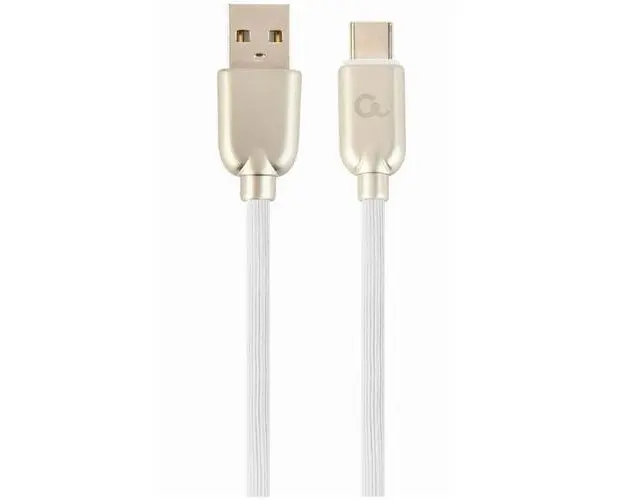 Cablu alimentare si date Gembird, USB 2.0 (T) la USB 2.0 Type-C (T), 2m, Alb, CC-USB2R-AMCM-2M-W