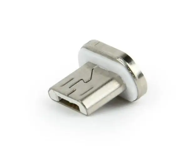 Cap magnetic pentru Cablu Gembird, USB 2.0, Micro-USB (T), Alb, CC-USB2-AMLM-mUM