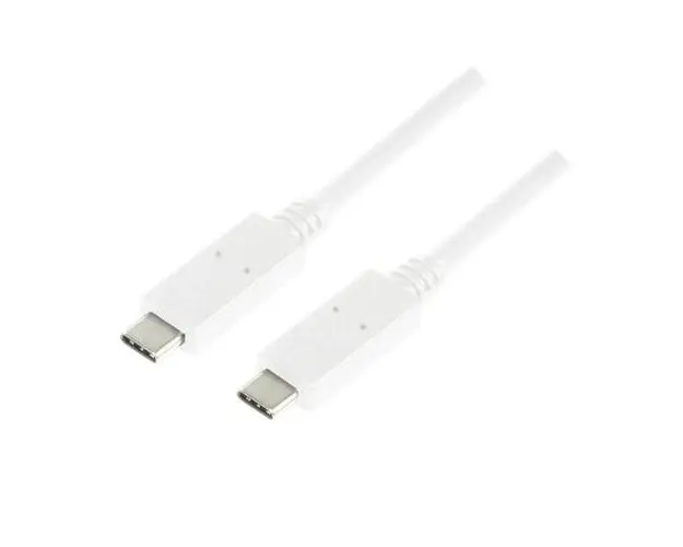 Cablu de date Logilink, CU0130, USB 3.2, USB Type-C (T) la USB Type-C (T), 0.5m, Alb