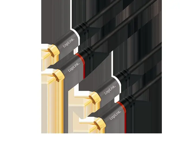 Cablu audio Logilink CA1204, RCA, 2m (Negru)