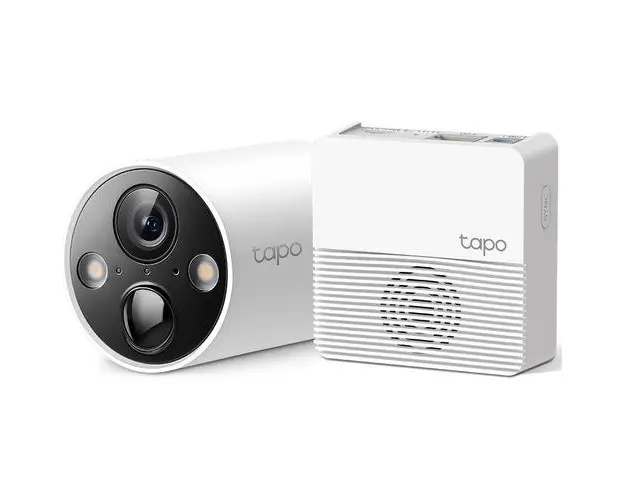 Camera de supraveghere TP-Link Tapo C420S1, QHD, Wireless, Night Vision, Microfon, Alarma luminoasa si sonora, protectie IP65 (Alb)