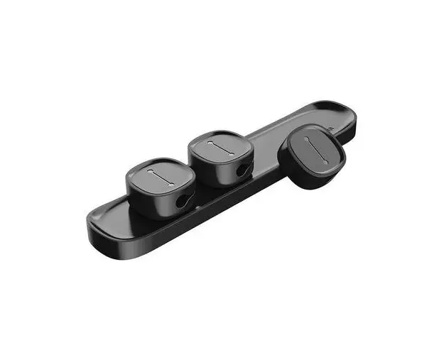 Organizator cabluri ACWDJ-01 Baseus Peas, adeziv 3M, trei orificii cu magneti, Negru