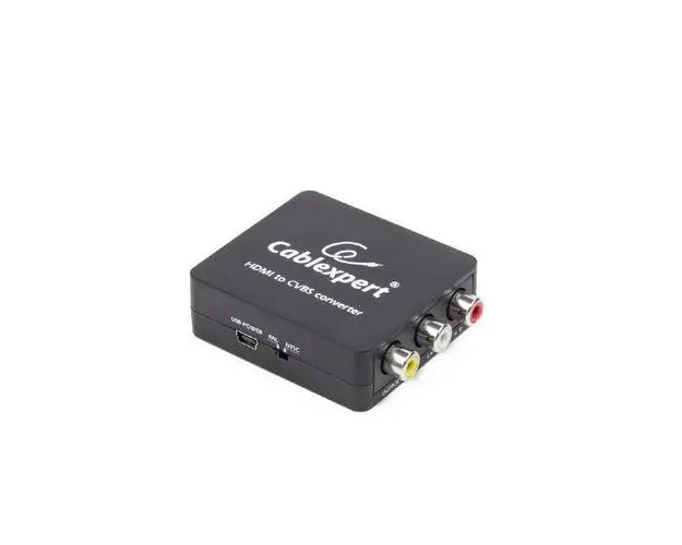 Adaptor video Gembird, HDMI mama la Composite video si audio L/R mama x 2, rezolutie maxima Full HD 1920 x 1080 la 60Hz, Negru