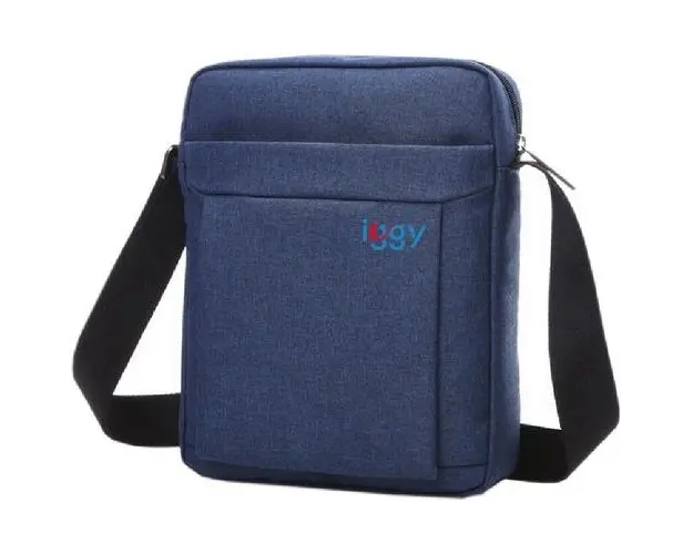 Geanta crossbody Iggy, 1 bretea, 1 compartiment principal,1 compartiment frontal, 21x26x5.6cm, polyester, Albastru