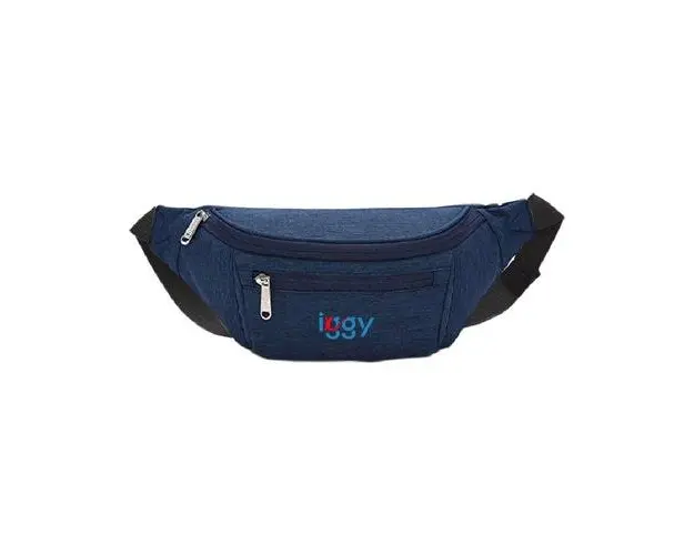 Borseta Iggy IGFP-BELT-BL, polyester, 1 bretea, 1 compartiment principal, 38x16x6.5cm, Albastru