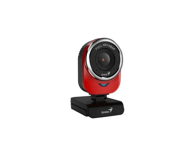 Camera web GENIUS QCam 6000, Full HD, USB 2.0, microfon (Rosu)