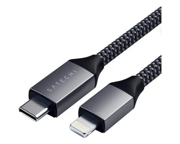 Cablu de date Satechi ST-TCL18M, USB Type-C, Lightning, 1.8 m (Gri)
