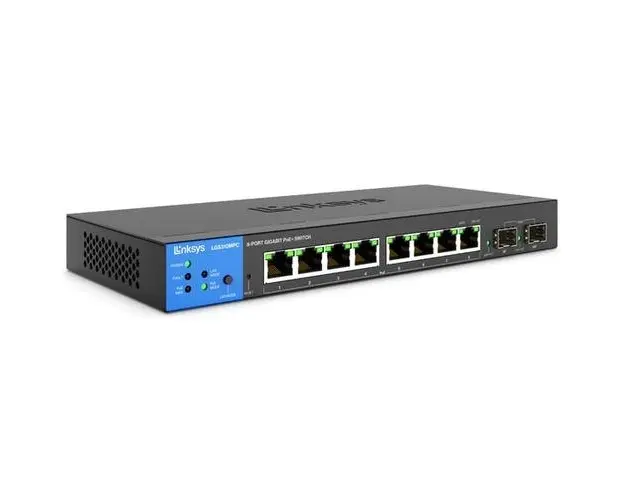 Switch Linksys LGS310C-EU, 8 Porturi Gigabit, 2 Porturi SFP