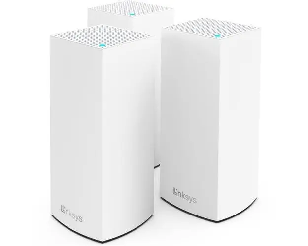 Set 3 Sisteme Wi-Fi Mesh Linksys Atlas 6, AX3000, Dual-Band, Wi-Fi 6, DoS Protection, Encryption SPI Firewall (Alb)