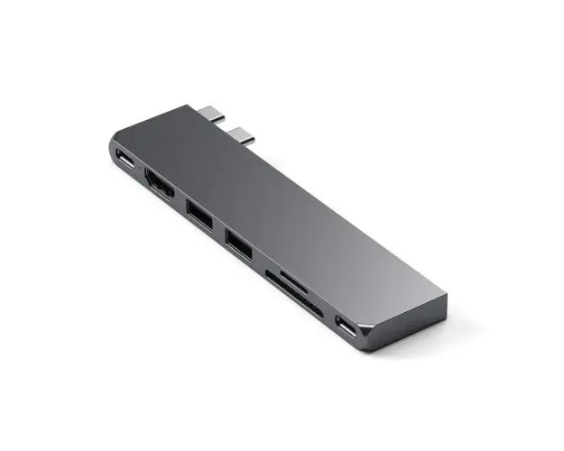 Hub Usb Satechi PRO hub slim pentru Macbook, 2 x USB A/ C, 4K HDMI, SD/Micro SD (Gri)