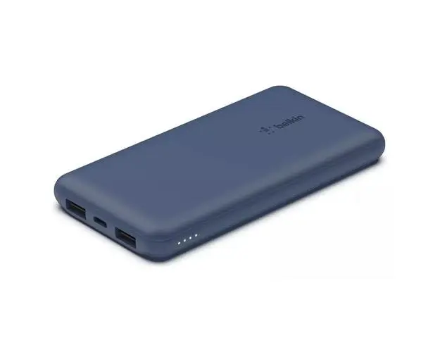 Acumulator Extern Belkin, 10000 mAh, Boost Charge, 50W, 3 porturi Type-C/2x USB, Cablu Type-C (Albastru)
