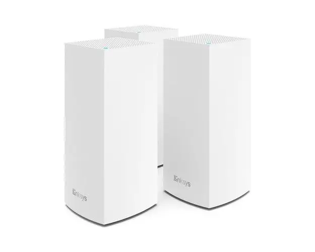 Set 3 Sisteme Wi-Fi Mesh Linksys Velop, AX4200, Tri-Band, Wi-Fi 6, USB 3.0 Port, OFDMA, MU-MIMO, Intelligent Mesh™ Technology, Easily Expandable and Seamless, Dynamic Backhaul (Alb)