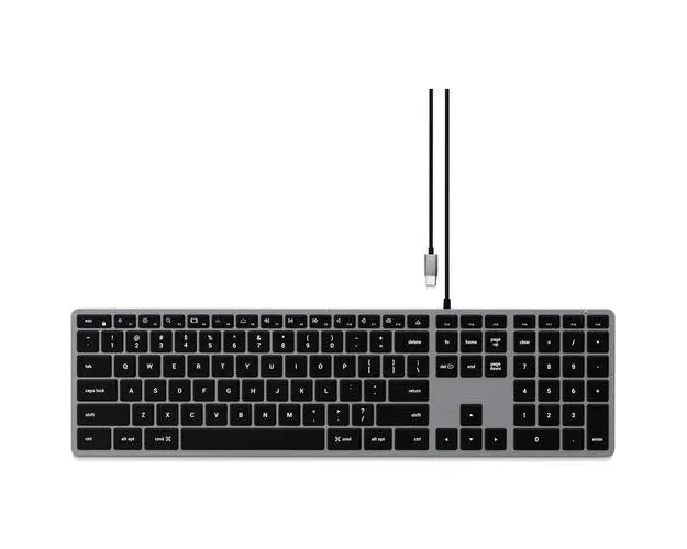 Tastatura cu fir Satechi Slim W3 USB-C retroiluminata, US (Gri)