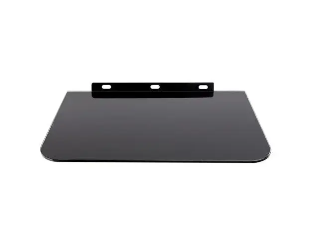 Suport cu raft de sticla pentru DVD / Console / Quality SkyBox Satellite, Maclean MC/629, Greutate maxima suportata 8kg, Negru