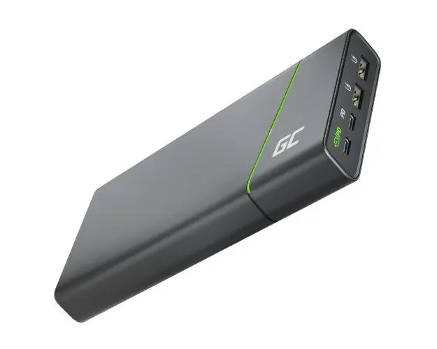 Acumulator Extern Green Cell GC PowerPlay Ultra 26800mAh 128W 4-Port 2x USB-C 65W si 27W Power Delivery si 2x USB Ultra Charge Power Bank pentru laptop, MacBook, iPad, iPhone, Nintendo Switch