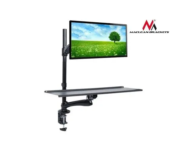 Suport TV si tastatura, de birou, pentru monitor, 13 - 27 inch, Negru