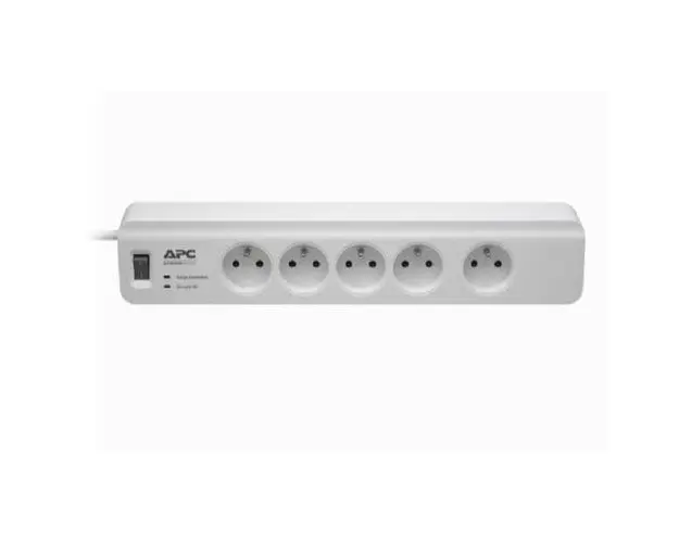 Prelungitor cu protectie APC PM5-FR, 5 Prize, 230V, Francez, 1.8m, Alb