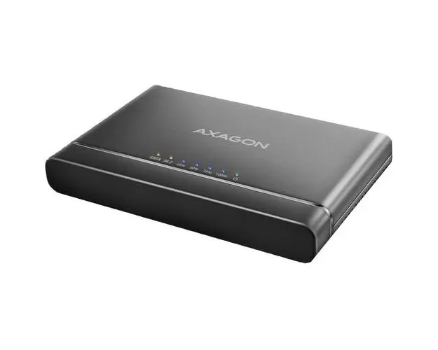 Rack extern Axagon CloneMaster 2, USB-C 3.2 Gen 2 - NVMe M2, SATA 2.5/3.5 inch, functie clonare, Negru
