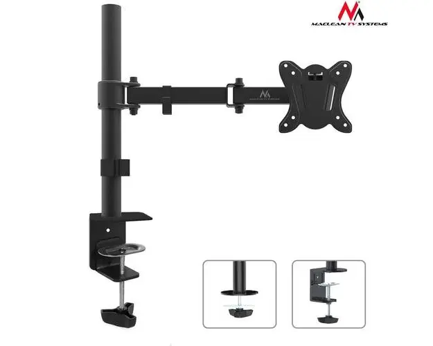 Suport de birou pentru monitor, brat reglabil, 13 - 27 inch, Negru