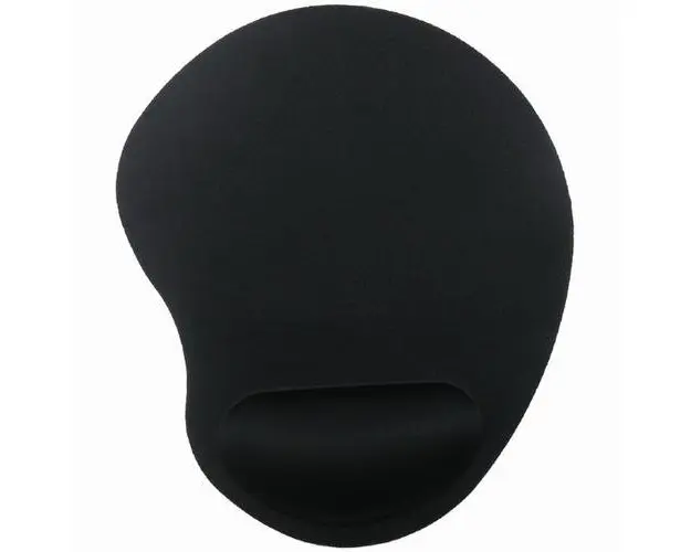 Mousepad Gembird, cauciuc si material textil, 240 x 200 x 4 mm, Suport ergonomic, Negru, MP-ERGO-01