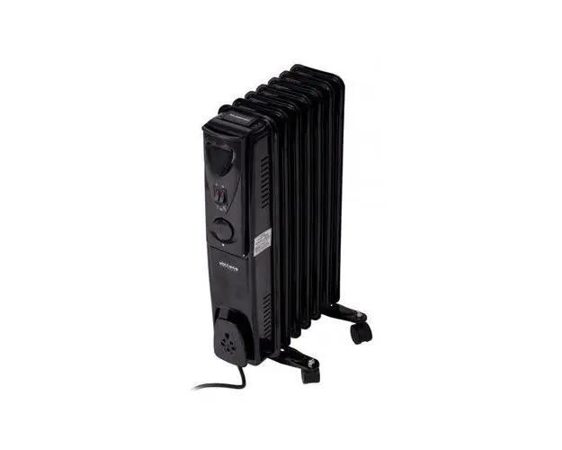 Radiator electric Volteno VO0827, Ulei, 1500 W (Negru)