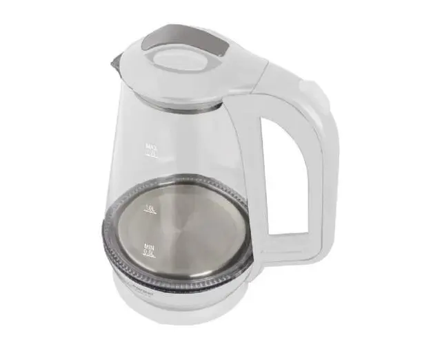 Fierbator electric Esperanza EKK024W, 1500W, 1.7 L, Carcasa din sticla, Lumini LED (Alb)