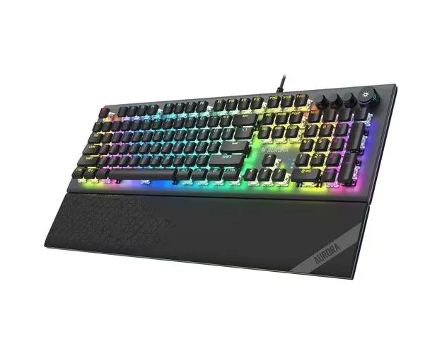 Tastatura Gaming Mecanica iBOX Aurora K-5, RGB, USB, Layout US (Negru)