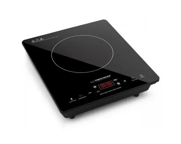 Plita cu inductie Esperanza EKH009, 2000 W, 4 functii de gatit, 8 trepte de incalzire, Afisaj temperatura (Negru)