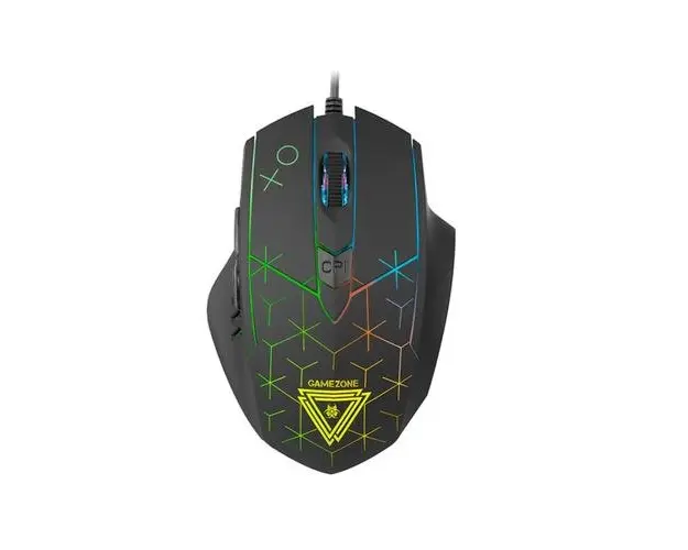 Mouse Gaming Tracer GameZone XO, USB, RGB, Optic (Negru)