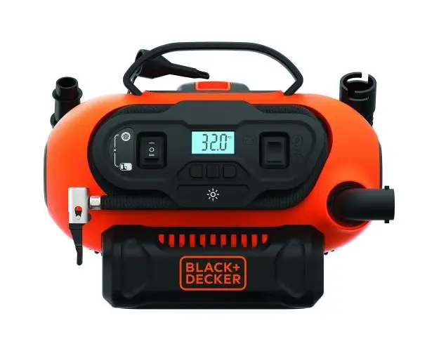 Compresor auto Black&Decker BDCINF18N, 11 Bar, alimentare 12V, display LCD