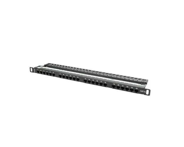 Panou de conexiuni Lanberg PPU5-0024-B, 24 porturi , 0.5U, cat 5e, Negru