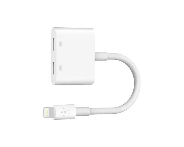 Adaptor Belkin Charge RockStar, tip lightning, Alb