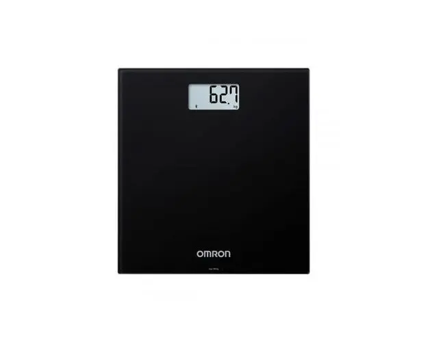 Cantar de baie Omron HN-300T2-EBK, Inteligent, 150 kg, Pe baterii, Afisaj LCD, Negru